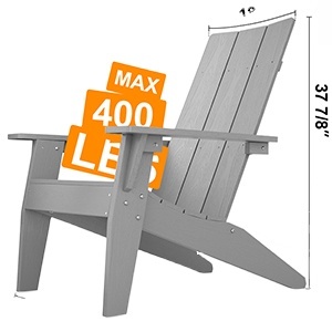 Silla Adirondack de Estilo Clásico para Patio y Jardín, Diseño Moderno, Plástico Impermeable para Uso en Comedores y Restaurantes de Estilo Rústico - Product Image 5