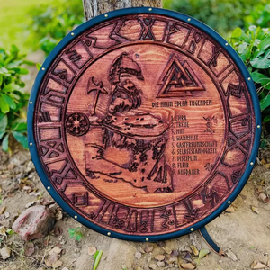 โล่ไวกิ้งลายทะเลออกแบบได้ตามต้องการโล่ไวกิ้งตกแต่งผนังโล่กลมไวกิ้งโล่คอสเพลย์งานฝีมือ Calvin - Product Image 2