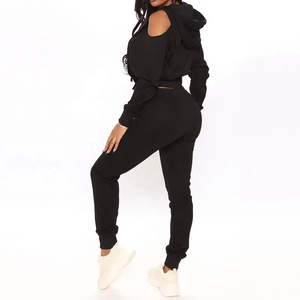 2025 Custom Autumn Winter <b>Thick</b> <b>Fleece</b> Long Sleeves Sweatpants and Hoodie Set Two Piece Set Women - Product Image 6