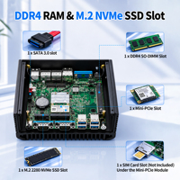 Mini PC CWWK Firewall N150 8250U con 4 puertos COM RS232/RS485, 2 puertos Gigabit LAN, DDR4, SIM, HD, VGA, SATA3.0, microordenador industrial.