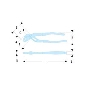 Alicates Multigrip de Doble Articulación con Bloqueo Facom - Product Image 2