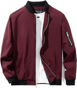 Chaqueta Bomber Varsity de cuero de lana Vintage con estilo de béisbol estampado personalizado para hombres - Product Image 1