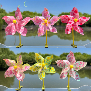 Barrettes rotatives pour enfants en forme de <span class=keywords><strong>moulin</strong></span> à <span class=keywords><strong>vent</strong></span>, fleur et étoile, accessoires capillaires mignons à motif de dessin animé pour filles - Product Image 2
