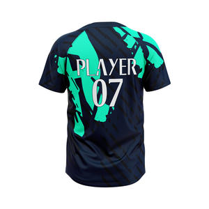 Camiseta de Béisbol Personalizada para Hombre, Cuello con 2 Botones, 100% Poliéster, Absorbe la Humedad, Transpirable, Secado Rápido, Tallas Grandes, Ropa de Equipo Personalizada - Product Image 5