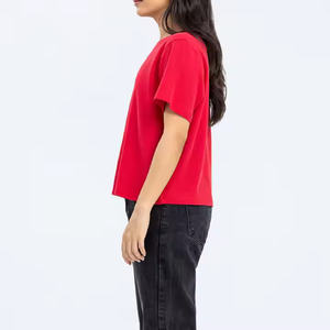 T-shirts Hip Hop pour femmes en polyester/coton, imprimés par sublimation, couleur personnalisée, OEM, vente en gros, anti-froissement, séchage rapide, t-shirts d'été - Product Image 4