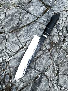 มีดทำครัวเหล็กดามัสกัสทำด้วยมือมีดเชฟเหล็กสีดำทำด้วยมือ - Product Image 2