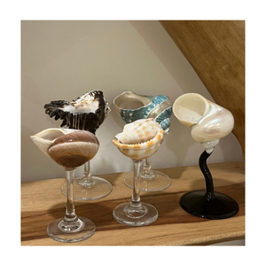 Verres SeaShell fabriqués à la main à partir de coquillages et de résine pour cadeau créatif ou ensemble de boisson Vietnam - Product Image 3