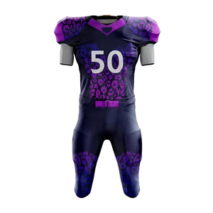Black American Football Jersey With Purple Number 24 And <b>White</b> <b>Pants</b> Set For <b>Men</b> Moisture Wicking Sublimated Print - Product Image 5