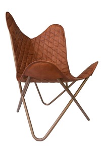 100% mariposa acolchado cubierta de cuero plegable Silla de salón relajante al aire libre Silla de sala de estar - Product Image 6