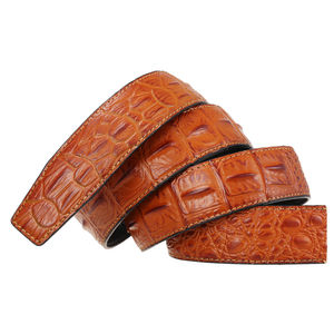 Cinturón de cuero de vaca personalizado para hombre con patrón de cocodrilo con hebilla automática transpirable de alta calidad - Product Image 5