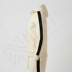 Conjunto Deportivo Informal de 2 Piezas para Hombre, Sudadera con Capucha y Pantalones, Cierre Completo, Cálido, Transpirable, 100% Algodón, Ropa Deportiva de Invierno - Product Image 5