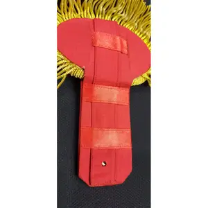 Epaulettes con Flecos Dorados Personalizados ODM/OEM, Material de Poliéster y Lana para Equipos de Defensa Personal, Uniformes con Flecos Dorados - Product Image 1
