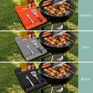 Oven Tool Pad with <b>Silicone</b> Protective Pad for Barbecue Tray-Reusable & Durable - Product Image 3