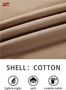 Veste légère pour homme Coupe-vent cargo Vestes en coton à col montant et fermeture éclair avec plusieurs poches - Product Image 6