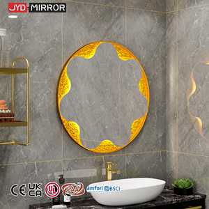 Espejo Circular <span class=keywords><strong>de</strong></span> <span class=keywords><strong>Baño</strong></span> con Luces LED Redondas Plateadas <span class=keywords><strong>de</strong></span> 4mm, Personalizado para Hotel, Proveedor Mayorista, Iluminado <span class=keywords><strong>de</strong></span> Fábrica - Product Image 1
