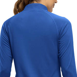 High Quality Quarter Zipper Long Sleeve Polyester Cotton Comfortable Casual Style Breathable <b>Polo</b> <b>Shirt</b> <b>Women's</b> - Product Image 6