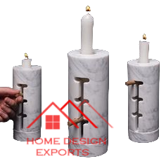 Pilier en marbre blanc pour bougie Table décoration votive T-Light Holder Table Top & Décoration de mariage - Product Image 3