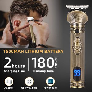 Recortadora de Barba 7 en 1 Inalámbrica para Hombre, Kit de Afeitado, Maquinilla Eléctrica para Bigote, Nariz, Orejas y Vello Facial, Enchufe Estadounidense - Product Image 6