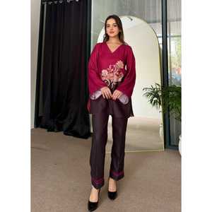 LANZANDO NUEVOS JUEGOS DE CORDÓN CASUAL WEAR TELA PURA MALAI SATIN IL CON PRECIOSA IMPRESIÓN DIGITAL - Product Image 1