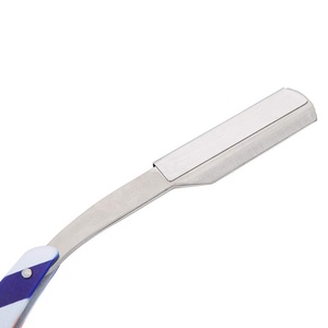 Rasoir à lame unique en acier inoxydable professionnel avec impression personnalisée du drapeau, rasoirs à lame unique par Life Care. - Product Image 3