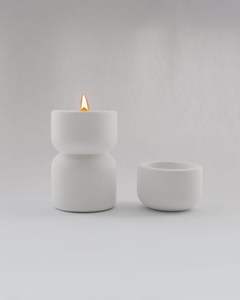 Bougie chauffe-plat en marbre tendance, décoration de luxe pour les fêtes, décoration de table et d'intérieur, bougeoir chauffe-plat en marbre - Product Image 3