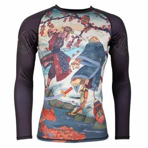 Custom Short Sleeve Surf Logo Mma Bjj Compression Shirt Sublimated Jiu Jitsu Rashguards Design Your Own Custom <b>Rash</b> <b>Guard</b> - Product Image 5