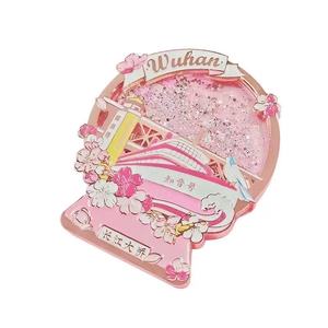 Aimant de réfrigérateur en métal personnalisé, peinture émaillée, résine, forme personnalisable, logo, cadeau de mariage - Product Image 2