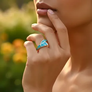 Rhodium-Plated 925 Sterling Silver Cluster <b>Ring</b> for Women-Fine Jewelry <b>Dainty</b> Statement Piece - Product Image 3