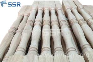 SSR VINA balustrades en bois massif balustre d'escalier en caoutchouc pièces d'escalier colonne en bois garde-corps pilier escalier meubles de maison - Product Image 6