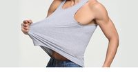 Camiseta sin mangas acanalada de Spandex/poliéster de alta calidad para hombre, estampado personalizado, ecológico, de secado rápido, gimnasio, entrenamiento, Fitness, ropa de calle de verano