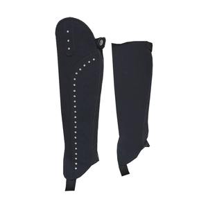 Chaps en cuir suédé sur mesure Fermeture à glissière droite Meilleure qualité Produit équestre noir Demi mini équipement d'équitation - Product Image 1