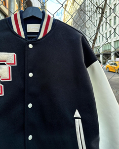 New 2025 Wholesale Custom Chenille Embroidery Baseball Varsity <b>Jacket</b> Sleeve Wool Letterman <b>Jacket</b> <b>Winter</b> <b>Leather</b> <b>Jacket</b> for Men - Product Image 5