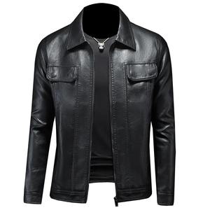 Chaqueta de piel auténtica personalizada con servicio OEM para hombre, chaquetas de invierno con cremallera para hombre, nuevas chaquetas de piel a la moda para hombre a la venta - Product Image 6