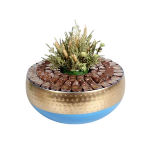 Vente en gros de bol à chocolat pour hôtel bol de service élégant en métal doré avec support en métal accessoires à chocolat à prix raisonnable - Product Image 4