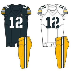 Camiseta de fútbol americano con sublimación personalizada, conjunto de pantalones, ropa deportiva estampada, uniforme para entrenamiento, ropa de equipo de manga corta - Product Image 5