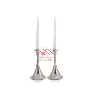 Bougie en métal avec base en bois pour la décoration intérieure Lot de 3 finis noirs faits à la main - Product Image 6