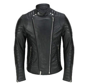 Chaqueta de Invierno Delgada de Piel de Oveja Genuina para Hombre y Mujer, Personalizable OEM, con Cuello Alto y Logotipo Frontal - Product Image 4