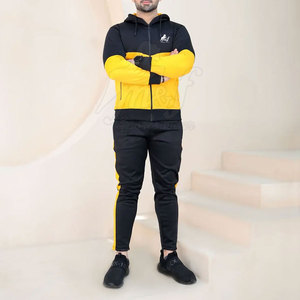 Ensemble survêtement décontracté pour homme avec veste zippée et pantalon de jogging pour le quotidien ou la salle de sport Ensemble survêtement deux pièces pour homme - Product Image 6