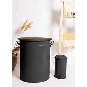 Poubelle de salle de bain Prism 5 Lt Black Household Essential - Product Image 2