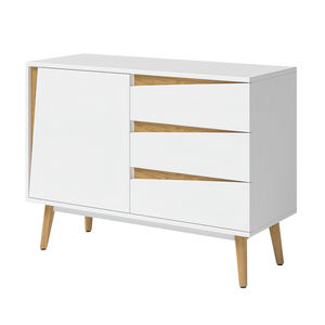 <span class=keywords><strong>Buffet</strong></span> <span class=keywords><strong>buffet</strong></span> <span class=keywords><strong>blanc</strong></span> nordique au design de style <span class=keywords><strong>scandinave</strong></span> direct de l'usine Armoire de rangement à 4 portes pour le salon - Product Image 4