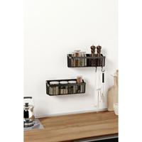 Banyor Zelfklevend Aanrecht Kruidenrek Kast Organizer, 2-delige Keuken Organizer Plastic