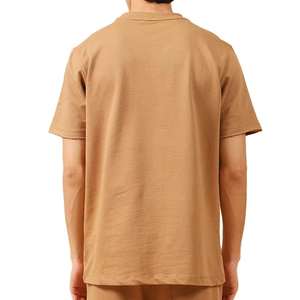 เสื้อยืดสีพื้นเรียบง่ายสำหรับผู้ชาย คอกลม แขนสั้น ผ้าฝ้ายนุ่ม สวมใส่สบายๆ ในชีวิตประจำวัน ขายส่ง - Product Image 4