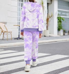 Chándal OEM cómodo para mujer Tie Dye Gym Jogging, ropa informal con cuello con capucha, suave, transpirable, secado rápido, patrón sólido - Product Image 2