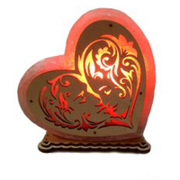 Lampe au sel rose de l'Himalaya artisanale en forme de coeur la plus vendue amour de Style en forme de coeur naturel et artisanal pour la décoration intérieure