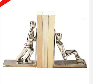 Sujetalibros de diseño de barco de acero inoxidable de metal con acabado dorado de aspecto atractivo para hotel en casa - Product Image 4