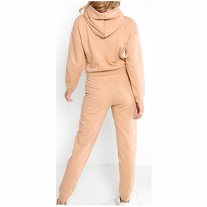 Conjunto Deportivo Informal de Dos Piezas para Mujer, para Gimnasio, Entrenamiento Físico, 100% Algodón, Tejido de Felpa, Transpirable, para Correr - Product Image 6