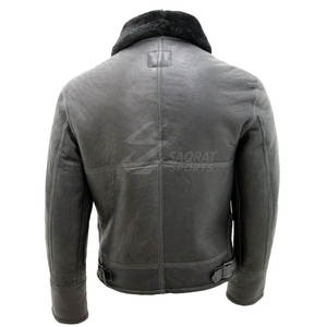 Chaqueta de Cuero Shearling de Diseño Personalizado, Color Sólido, para Hombre, Invierno, Impermeable, Transpirable, con Logotipo Frontal, Estilo Urbano, Gran Venta - Product Image 4