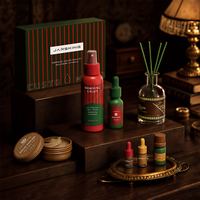 Ensemble d'emballages de parfum d'hôtel haut de gamme en gros – Bouteille en verre vide 100 ml et pot à baume 25 g pour marque de parfum d'intérieur de luxe Moyen-Orient