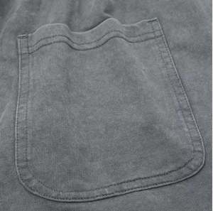 กางเกงขาสั้นผู้ชายผ้าแคนวาสแบบแห้งเร็วเทอร์รี่สไตล์วินเทจซีดจางสตรีทใส่วิ่งออกกำลังกายสีพื้น - Product Image 6