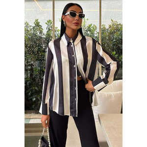 Camisa Ligera de Chifón Satinado a Rayas 3428 - Product Image 2